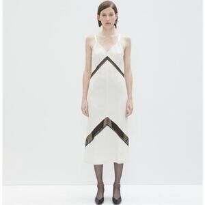 Helmut Lang Babydoll Lace Midi Slip Dress